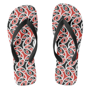 Kowhaiwhai Mangopare Maori Tribal Muster Badesandalen