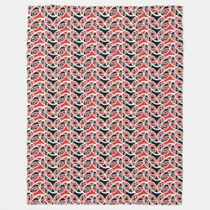 Kowhaiwhai Mangopare Maori Tribal Muster Fleecedecke
