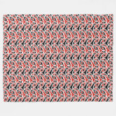 Kowhaiwhai Mangopare Maori Tribal Muster Fleecedecke (Vorderseite (Horizontal))