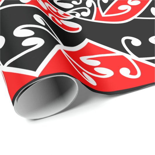 Kowhaiwhai Traditioneller Maori Koru Muster Geschenkpapier (Rolleneckpunkt)