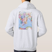 Kowloon Hong Kong City Map Hoodie (Rückseite)