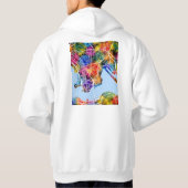 Kowloon Hong Kong City Map Hoodie (Rückseite)