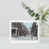 Kowloon, Hongkong, China Street Scene Vintag Postkarte (Stehend Vorderseite)