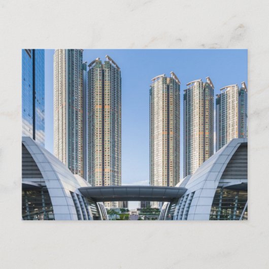 Kowloon-Stations-Gewerkschafts-Quadrat, Hong Kong Postkarte (Vorderseite)