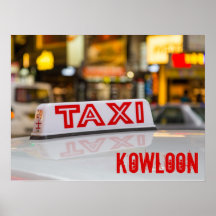 Kowloon Taxi in Urban Hongkong