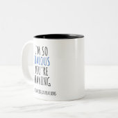 KOWORKER VERLASSE GUTE GRATULATIONEN ZWEIFARBIGE TASSE (Vorderseite Links)