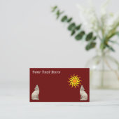 KOYOTEN, DIE EINEN SÜDWESTLICHEN SONNENSPUNKT LEBE VISITENKARTE (Stehend Vorderseite)