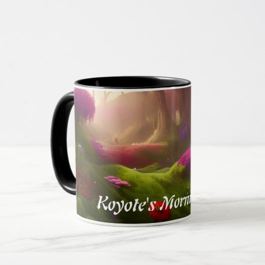 Koyotes Morgentee Personalisiert anpassbar Tasse (Vorderseite Links)