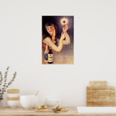 KOZAN WINE GIRL Vintage japanische Werbung Poster (Küche)