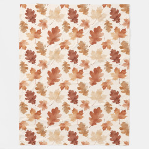 Koziales Herbstblattmuster Fleecedecke