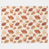 Koziales Herbstblattmuster Fleecedecke (Vorderseite (Horizontal))