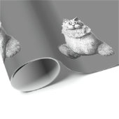 Kozy Kat Geschenkpapier (Rolleneckpunkt)