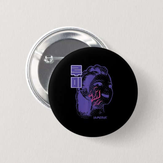 Kp Demon Hunters Halloween Huntrix Rumi Demon Mark Button (Vorne & Hinten)