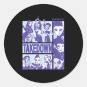 Kp Demon Hunters Halloween Huntrix Takedown Panel  Runder Aufkleber (Vorderseite)