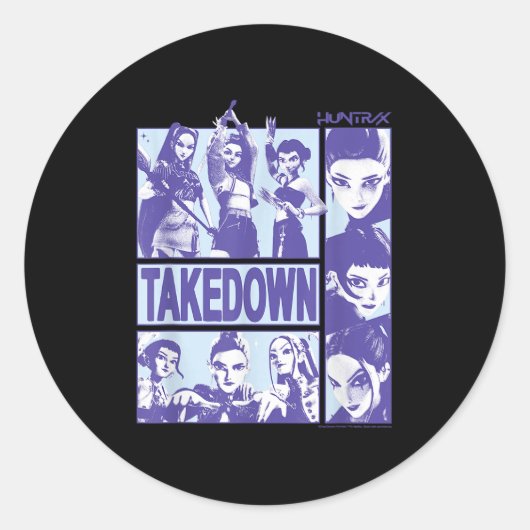 Kp Demon Hunters Halloween Huntrix Takedown Panel  Runder Aufkleber (Vorderseite)
