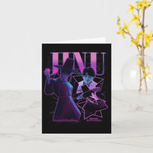 Kp Demon Hunters Halloween Jinu Showcase Y2k Style Karte (Gelbe Blume)