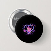 Kp Demon Hunters Halloween Jinu Y2k Heart Shape Rt Button (Vorne & Hinten)