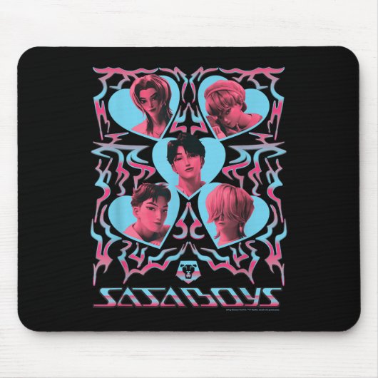 Kp Demon Hunters Halloween Saja Boys Heart Shapes Mousepad (Vorne)