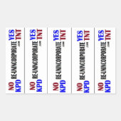 KPD Yes TNT Rechteckiger Aufkleber (Vorderseite)