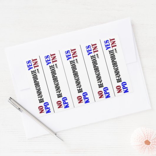 KPD Yes TNT Rechteckiger Aufkleber (Umschlag)