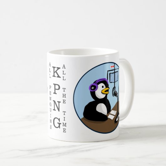 KPNG REDE RADIO PENGUIN KAFFEETASSE (VorderseiteRechts)