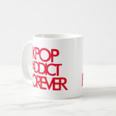 Kpop Addict Forever | Music Fan Geschenk rot Kaffeetasse (Vorderseite Links)