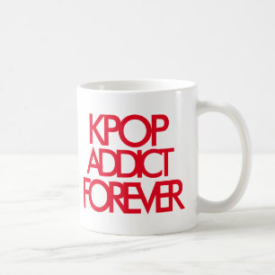Kpop Addict Forever Music Fan Geschenk rot Kaffeetasse