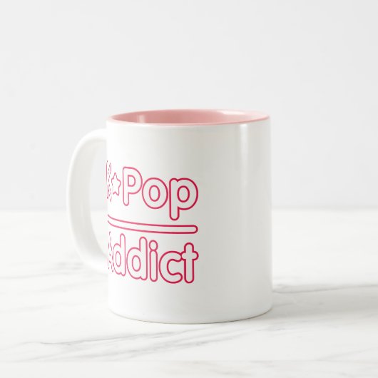 Kpop Addict Zweifarbige Tasse (Vorderseite Links)