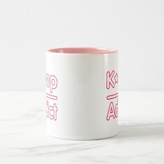 Kpop Addict Zweifarbige Tasse (Mittel)