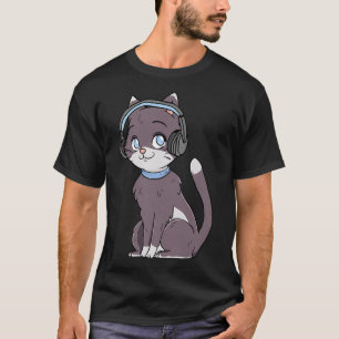 KPop Cat With Headphones Korean Pop Music - K-Pop T-Shirt