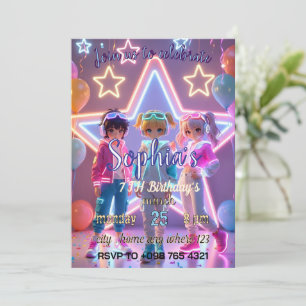 KPOP-DÄMON CUTE EINLADUNG