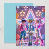 KPOP-DÄMON SÜßE EINLADUNG (Vorne/Hinten)