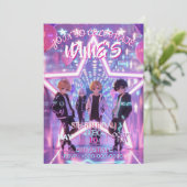 KPOP-Dämonenjäger Inspirierte Einladung (Stehend Vorderseite)