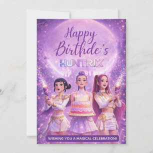 KPOP Dämonenjäger Magisches Geburtstagsposter Einladung