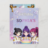 Kpop Demon Hunters Birthday Invitation Einladung (Vorne/Hinten)