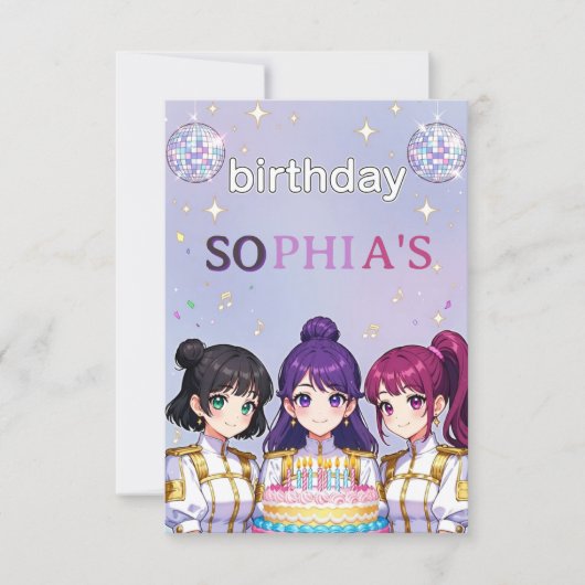 Kpop Demon Hunters Birthday Invitation Einladung (Vorderseite)