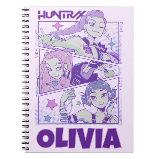 KPop Demon Hunters Notebook, Purple Huntrix Notizblock (Vorderseite)