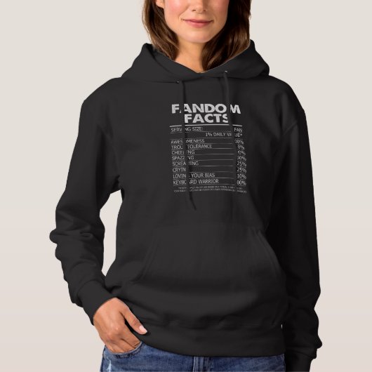 Kpop Fandom Kdrama Nutrition Fakten Hoodie (Vorderseite)