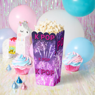 KPOP Feuerwerk Muster Lila Rosa Typographie Party Geschenkschachtel