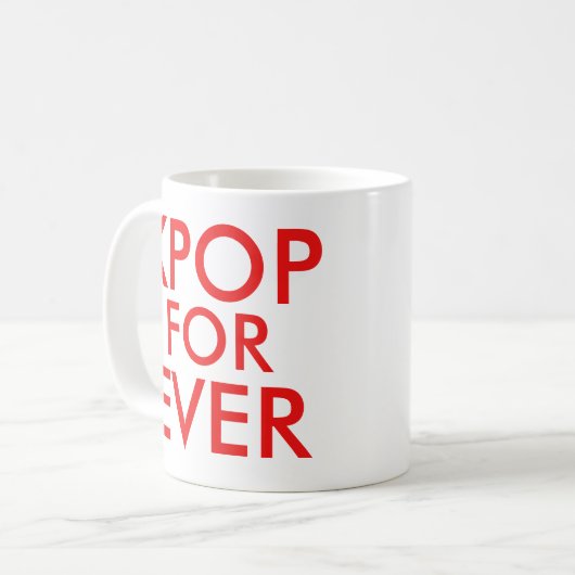 Kpop Forever | Music Fan Geschenk rot Kaffeetasse (Vorderseite Links)
