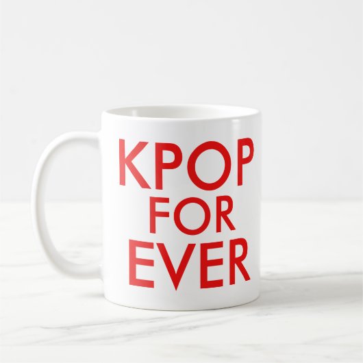 Kpop Forever | Music Fan Geschenk rot Kaffeetasse (Links)