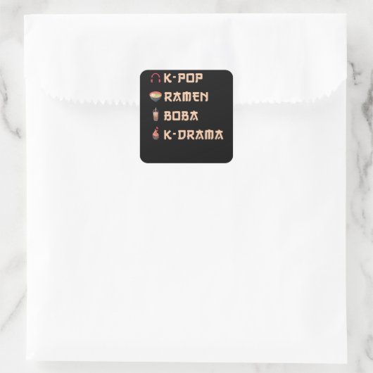 KPOP-Geschenk Quadratischer Aufkleber (Tasche)