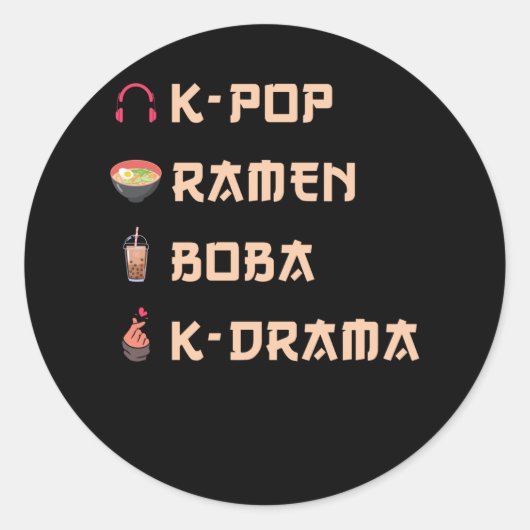 KPOP-Geschenk Runder Aufkleber (Vorderseite)