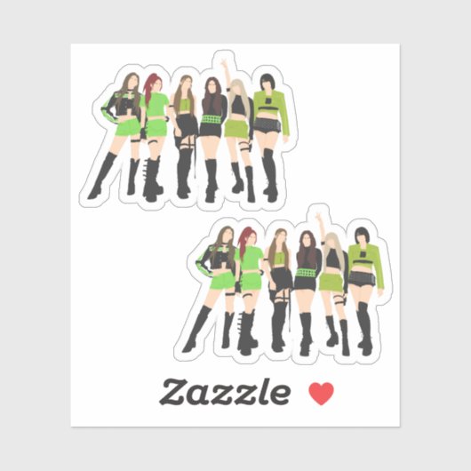 Kpop Girl Group Aufkleber (Blatt)