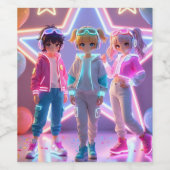 KPOP GIRL WEINETIKETT (Einzelnes Label)