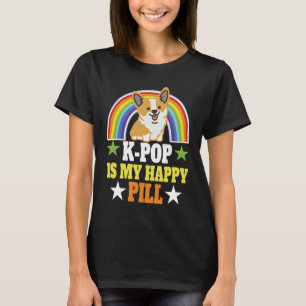 Kpop Glückspille Corgi Hund Korean Pop Merch K-pop T-Shirt