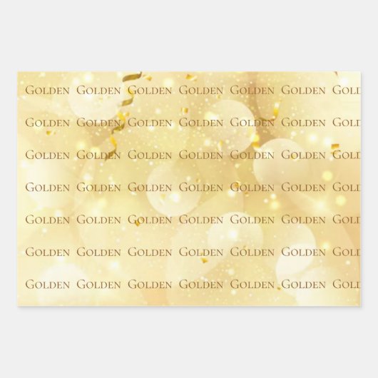KPOP GOLDEN GESCHENKVERPACKUNG GESCHENKPAPIER SET (Vorderseite)