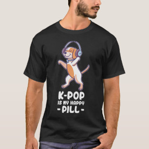 Kpop Happy Pill Corgi Hund Korean Pop Merch T-Shir T-Shirt