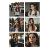 Kpop Idol Birthday Fancafe Pixel Heart Collage Fotodruck (Vorne)