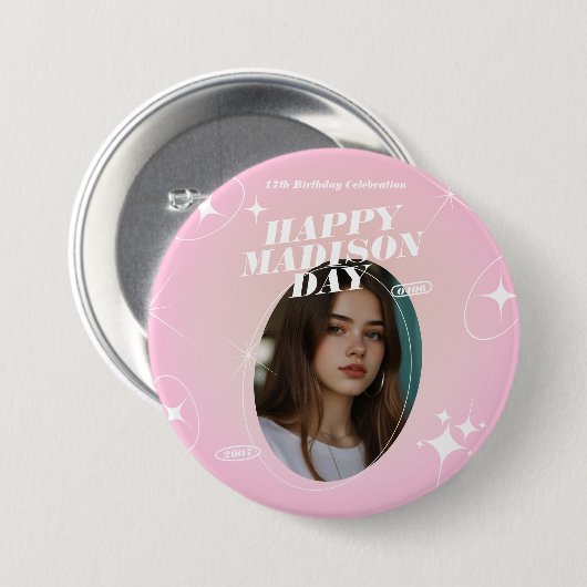 Kpop Idol Birthday Fancafe Style Button Button (Vorne & Hinten)